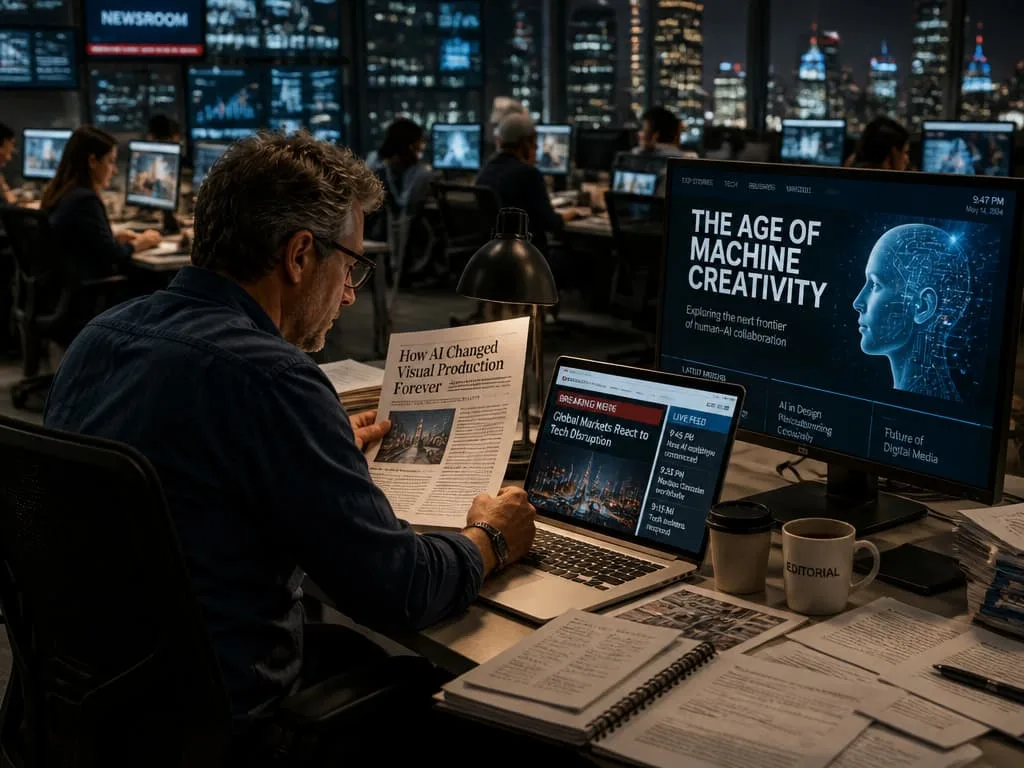 A high-end editorial photograph for a technology magazine